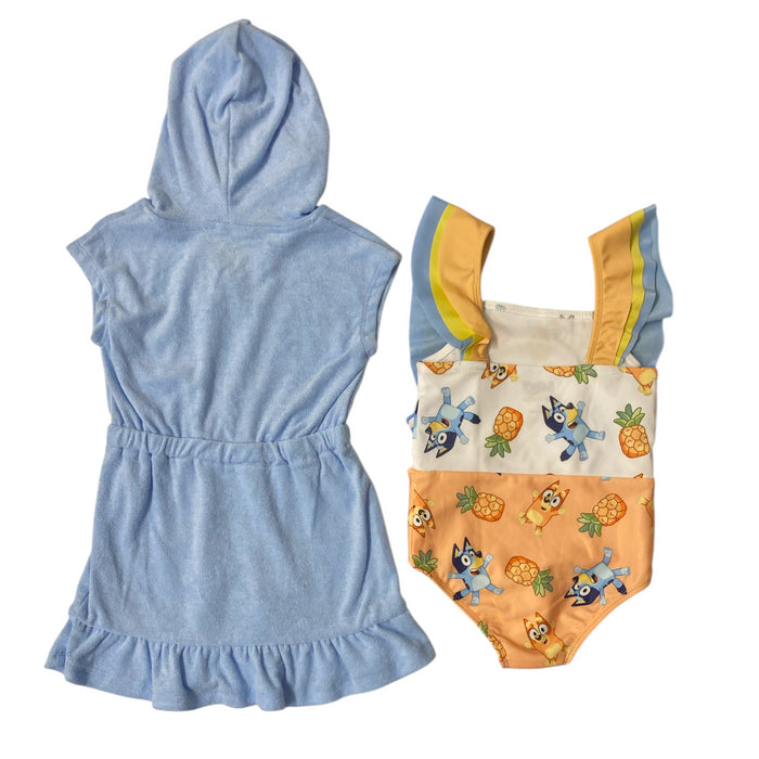 Character Toddler Girl's 2-Piece Coverup and Swimsuit Set