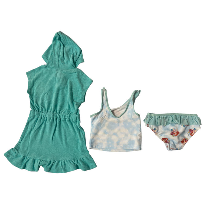 Character Toddler Girl's 2-Piece Coverup and Swimsuit Set