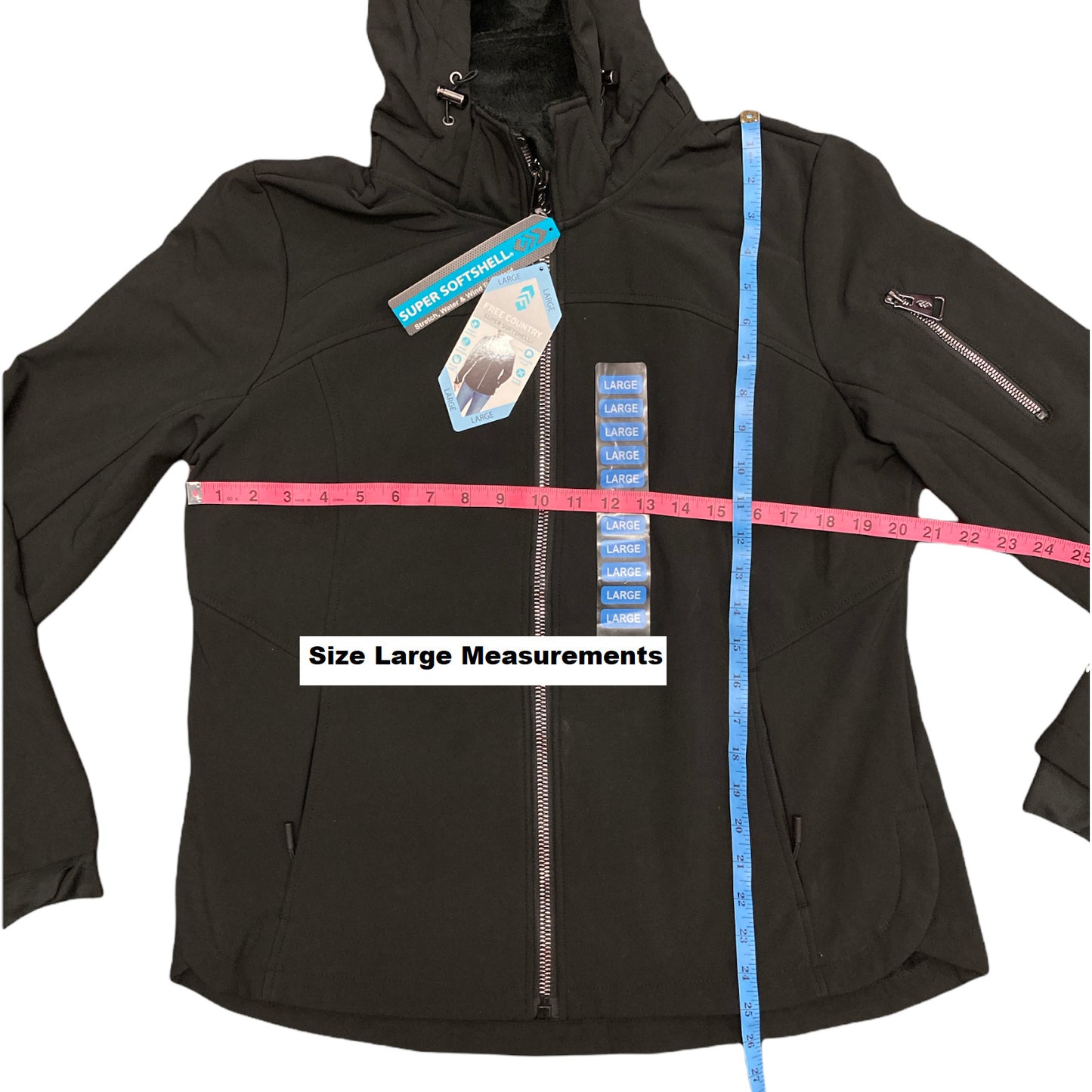 Free Country Women's Super Softshell Wind Water Resistant Jacket W/ Thumb Cuffs