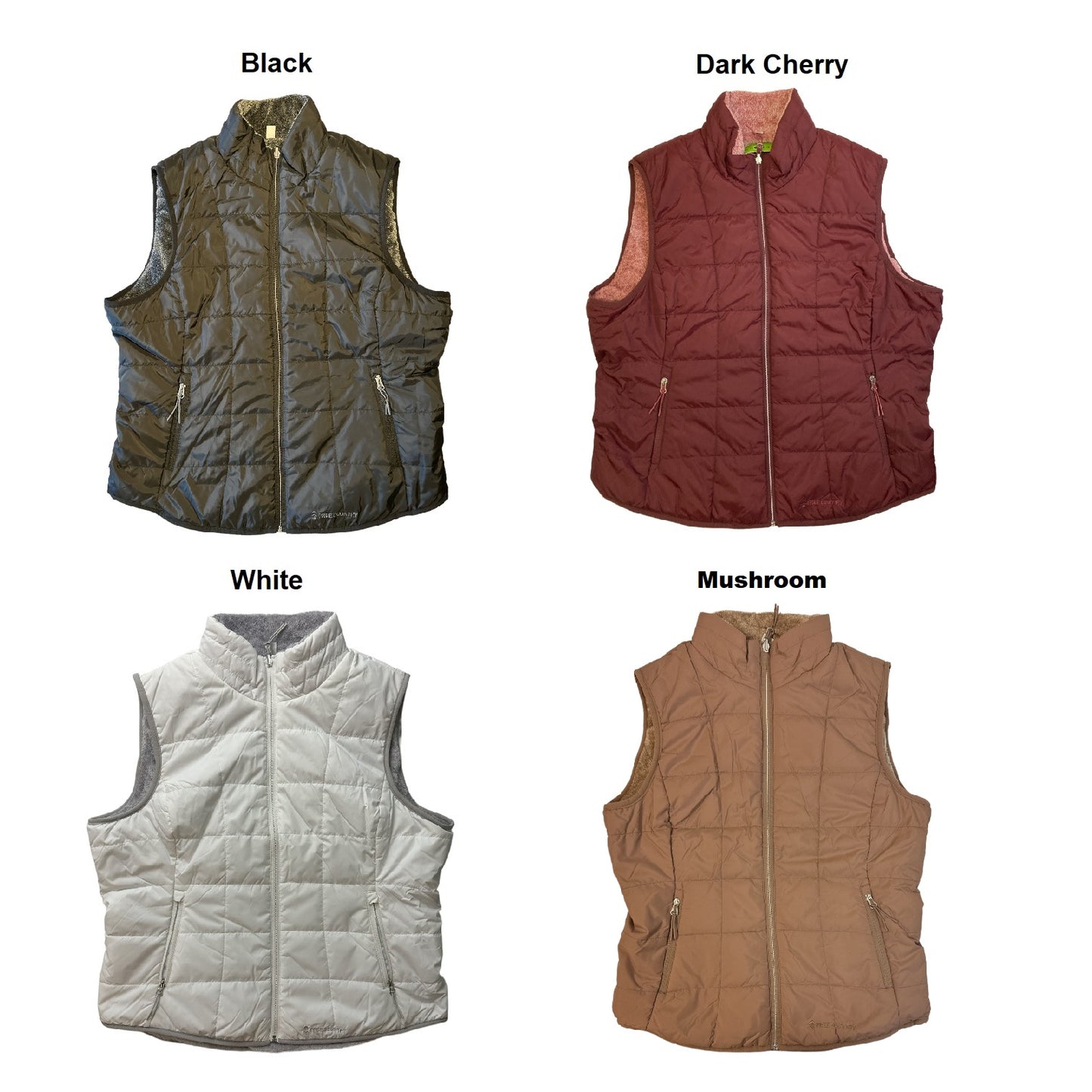 Free Country Women's Freecycle Reversible Quilted & Fleece Vest