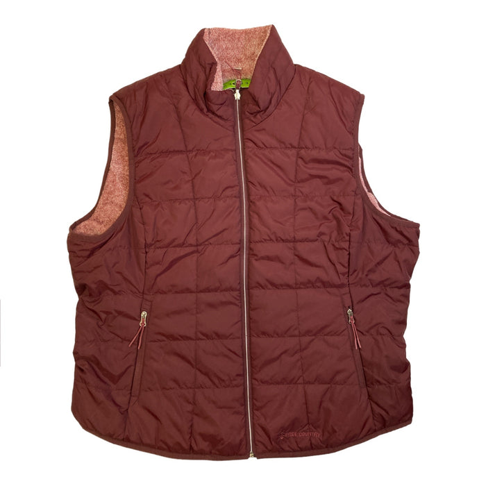 Free Country Women's Freecycle Reversible Quilted & Fleece Vest