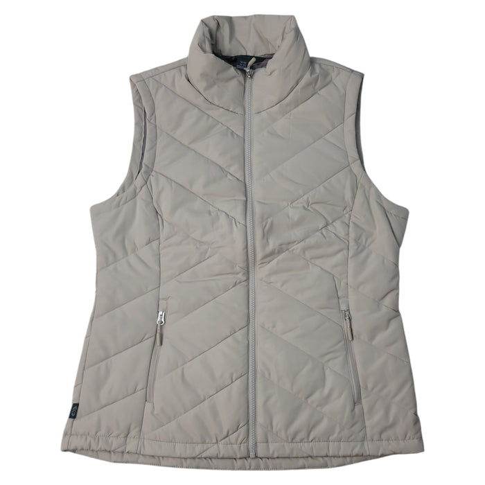 Free Country Women's Deep Zippered Pockets Stand Collar Quilted Vest