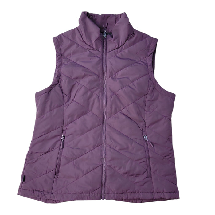 Free Country Women's Deep Zippered Pockets Stand Collar Quilted Vest