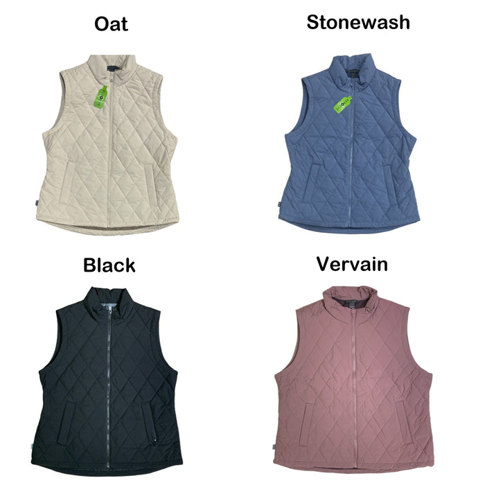 Free Country Women's Lightweight Zip Up Quilted Vest w/ Pockets