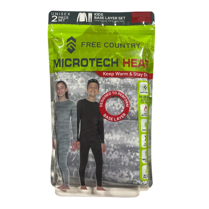 Free Country Youth Unisex 2 Piece Long Sleeve Top & Long Pant Base Layer Set