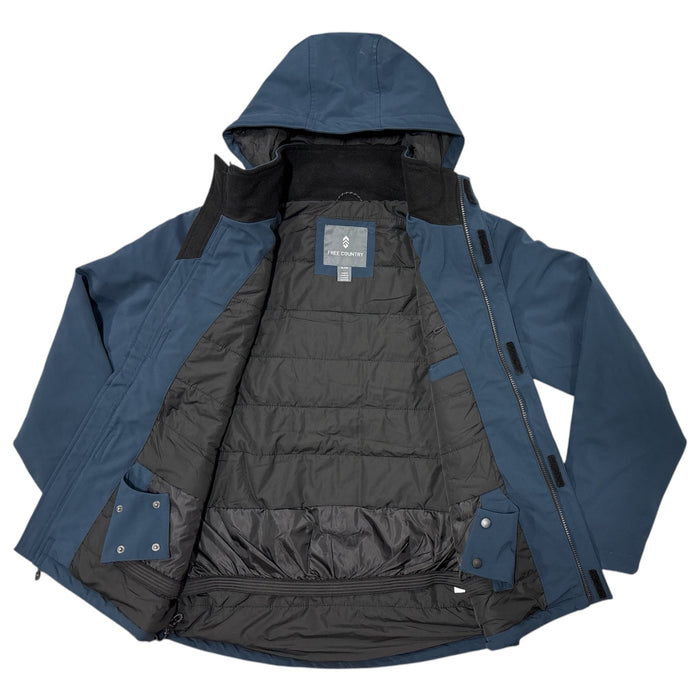 Free Country Men's 3 Bonded Layer Softshell Snow Jacket, 521-MOF2248S