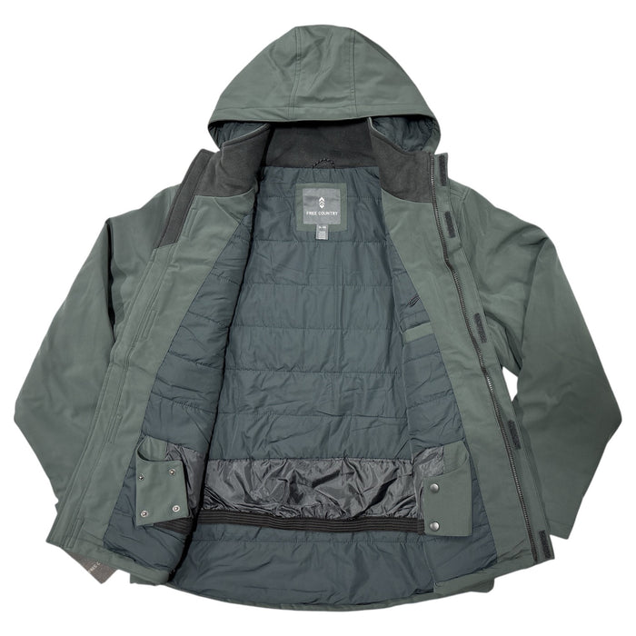 Free Country Men's 3 Bonded Layer Softshell Snow Jacket, 521-MOF2248S