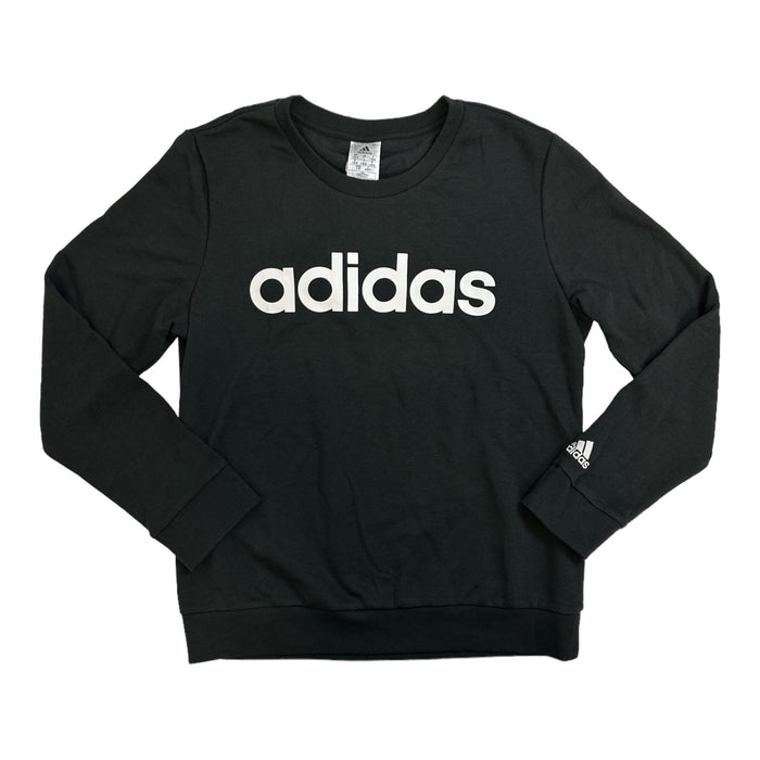 Adidas Women's Essentials Logo Long Sleeve Ribbed Crewneck Sweatshirt