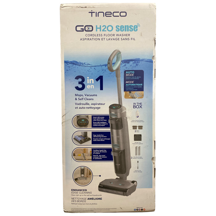 Tineco GO H2O SENSE Cordless Floor Washer with Mess Detection, Gray/Light Blue