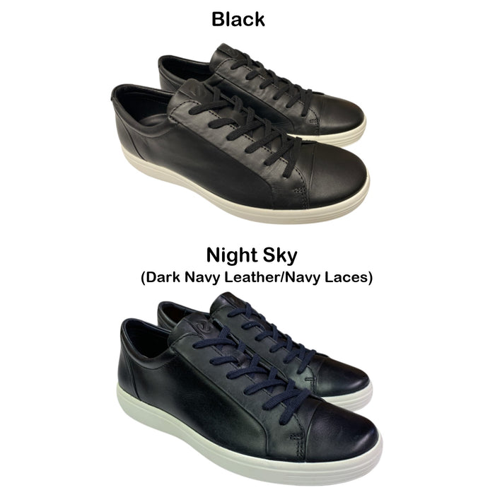 ECCO Men's Soft 7 City Full Grain Leather Sneaker with Leather Molded Insole