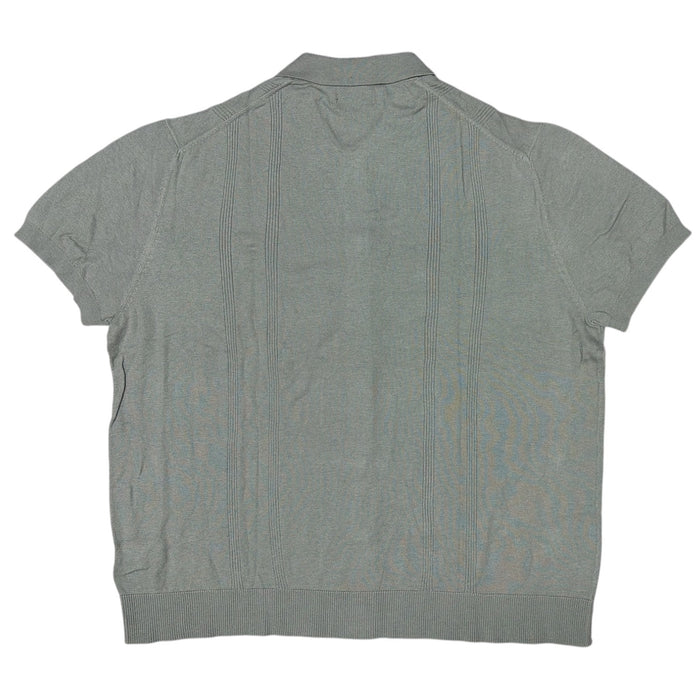 DKNY Men's Regular Fit Short Sleeve Rib Knit Button Front Sweater