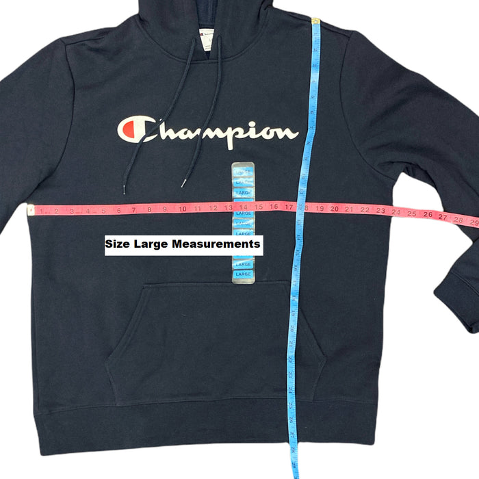 Champion Men's Pullover Graphic Script Fleece Hoodie, Kangaroo Pocket