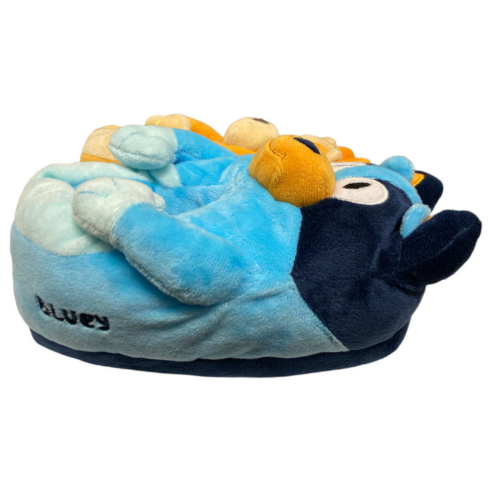 Bluey & Bingo Toddler Soft & Plush Step-In Slippers with Non-Slip Outsole