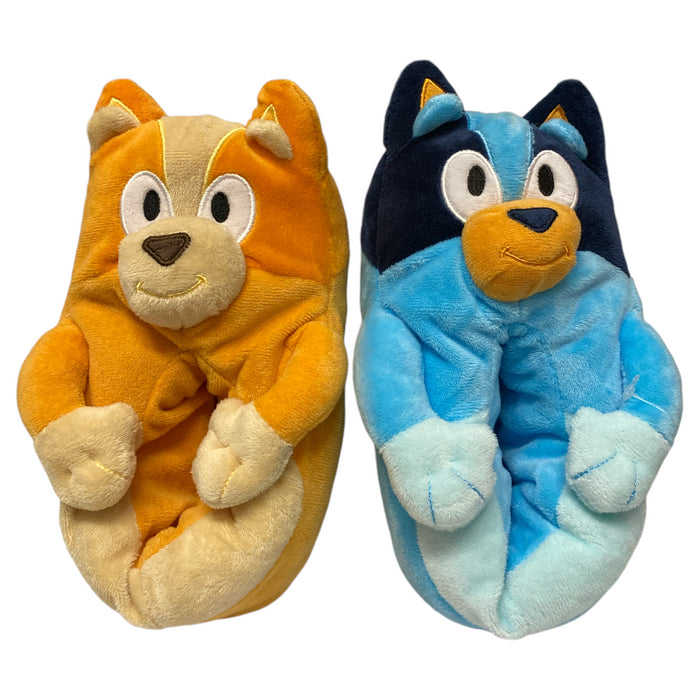 Bluey & Bingo Toddler Soft & Plush Step-In Slippers with Non-Slip Outsole