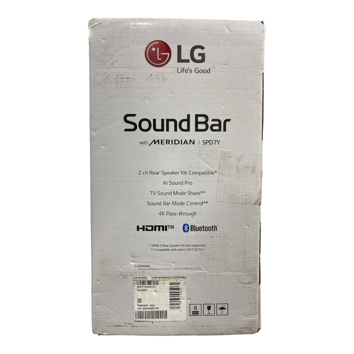 LG 3.1.2 Channel High-Resolution Audio Sound Bar with Dolby Atmos, SPD7Y