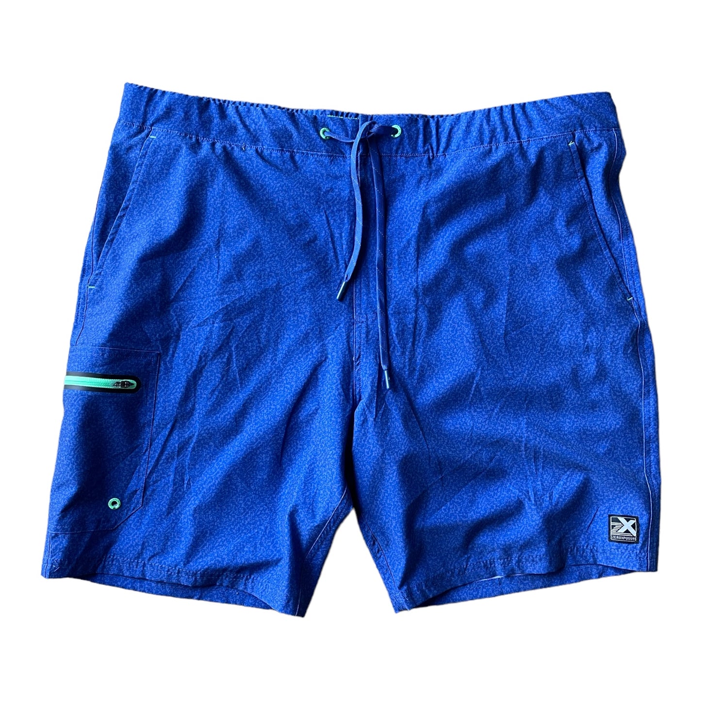 ZeroXposur Men's UPF 50+ Sun Protection Quick Dry Swim Trunks (Marine Blue, L)