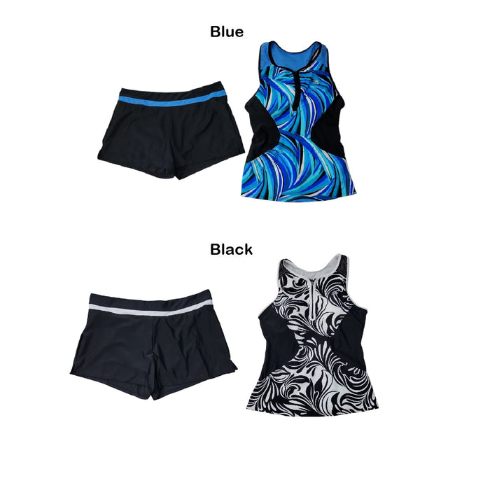 ZeroXposur Women's UPF Sun Protection 2-Piece Scuba Tankini Set