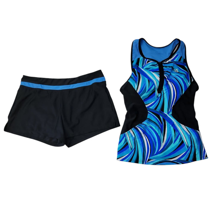 ZeroXposur Women's UPF Sun Protection 2-Piece Scuba Tankini Set