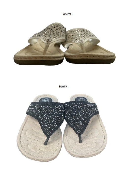 Cliffs By White Mountain Women's Cushioned Insole Bling Wedge Sandal