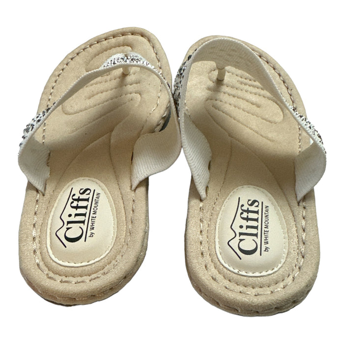 Cliffs By White Mountain Women's Cushioned Insole Bling Wedge Sandal