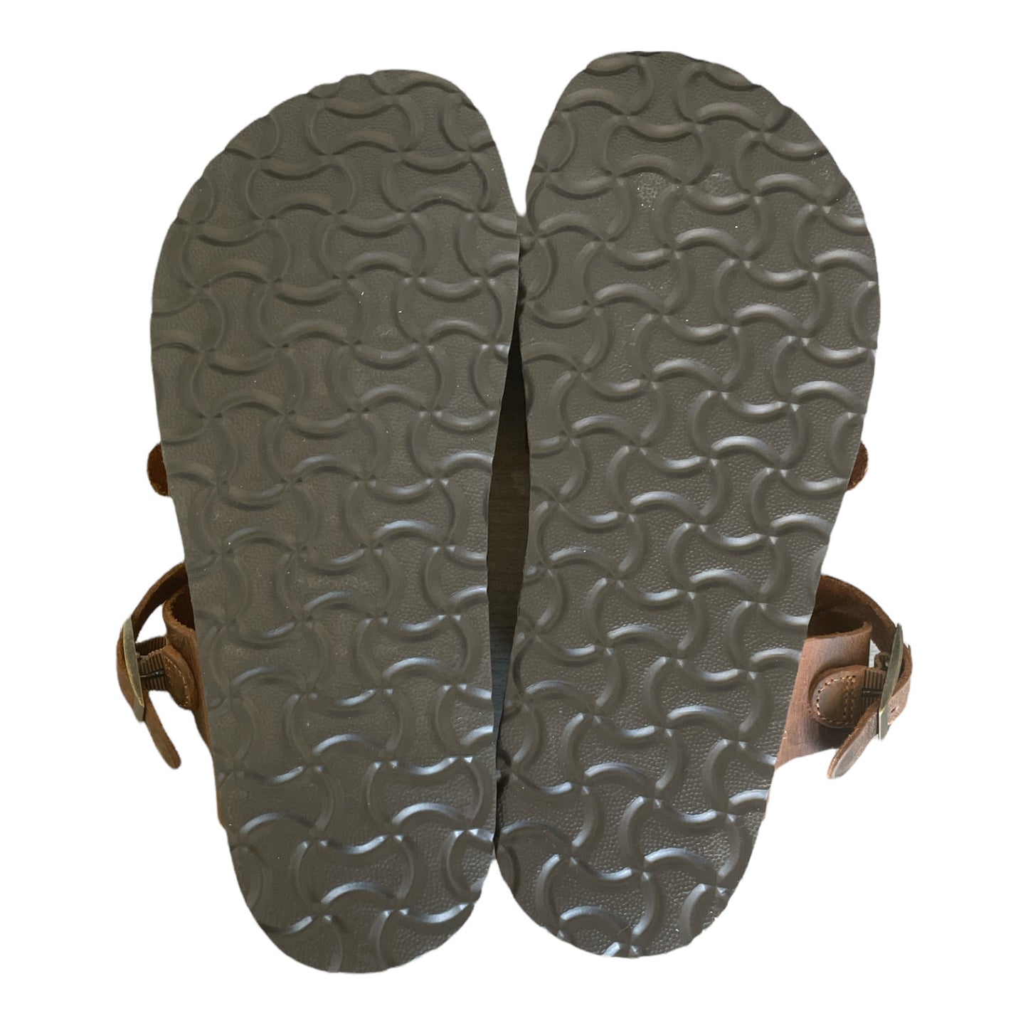 Mountain Sole Women's Birk Style Slip On Leather Sandals, Adj Buckle