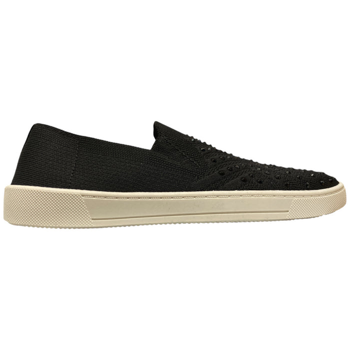 White Mountain Women's Slip-On Stretch Bling Sneaker