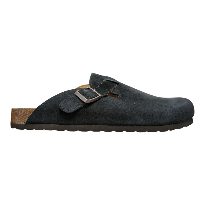 White Mountain Women's Genuine Suede Adjustable Buckle Slip-on Clog