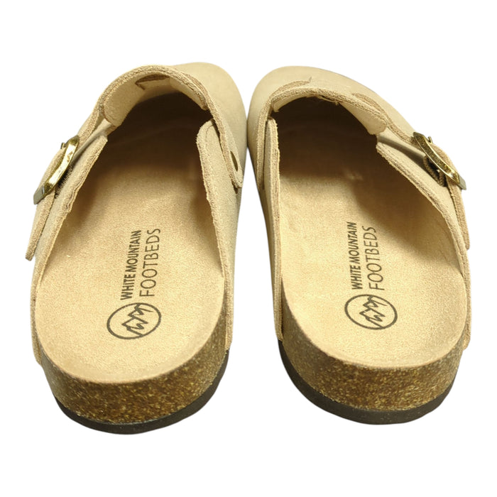 White Mountain Women's Genuine Suede Adjustable Buckle Slip-on Clog