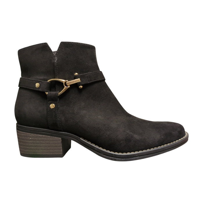 White Mountain Women's Faux Suede Zip-Up Ankle Boot