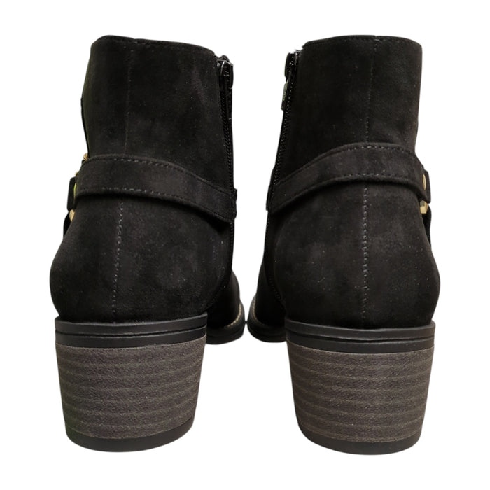 White Mountain Women's Faux Suede Zip-Up Ankle Boot