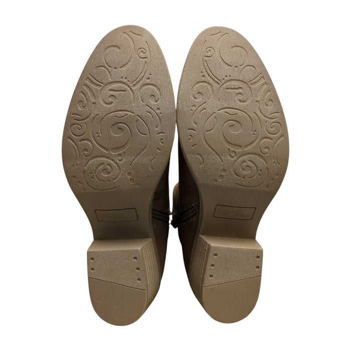 White Mountain Women's Faux Suede Zip-Up Ankle Boot