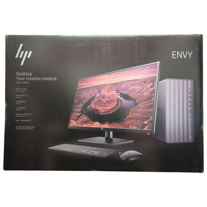 HP ENVY Desktop Bundle, 32" Monitor, Intel Core i7-11700, 12GB RAM, 512GB SSD
