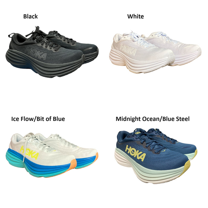 Hoka One One Men's Bondi 8 Comfort Lace Up Running Athletic Sneaker