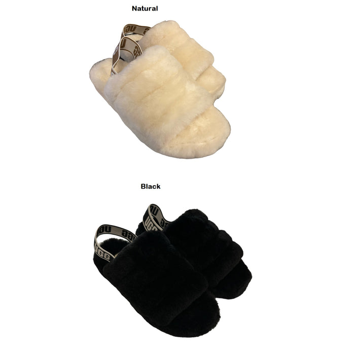 UGG Women's Fluff Yeah Slides Sheepskin Insole & Upper Slippers, 1095119