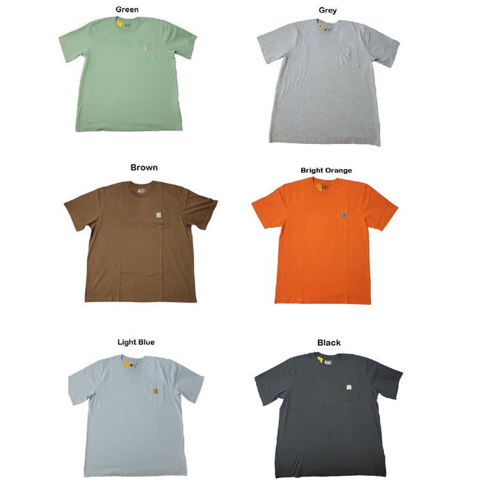 Carhartt Men's Soft Crew Neck Relaxed Fit Short Sleeve Front Pocket Tee
