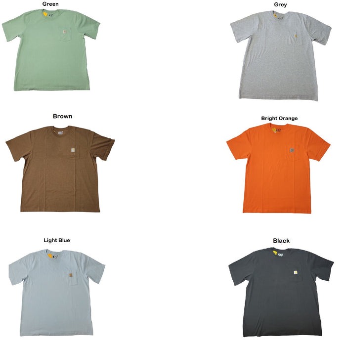 Carhartt Men's Soft Crew Neck Relaxed Fit Short Sleeve Front Pocket Tee