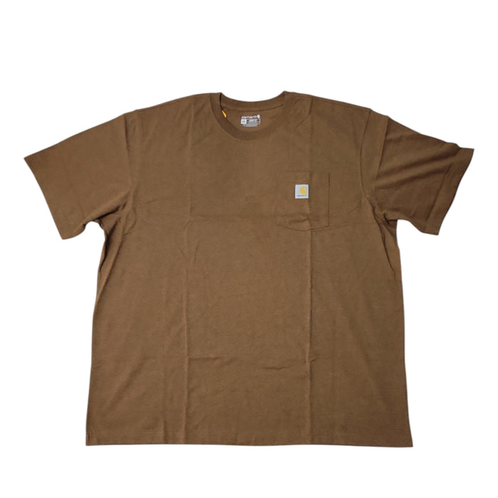 Carhartt Men's Soft Crew Neck Relaxed Fit Short Sleeve Front Pocket Tee