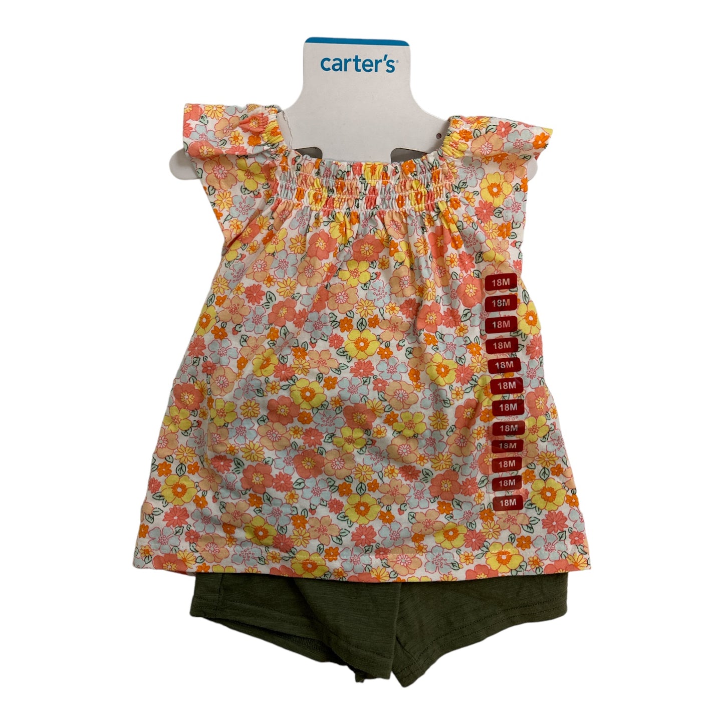 Carter's Baby & Toddler Girl's 2 Piece Short Sleeve Ruffle Top & Short Set