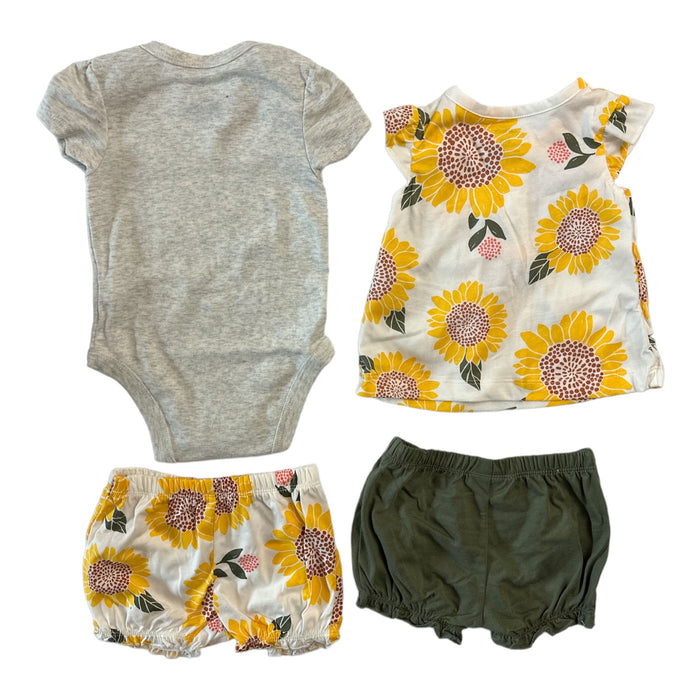 Carter's Baby Girl's 4-Piece Short Sleeve & Shorts Playwear Set