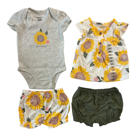 Carter's Baby Girl's 4-Piece Short Sleeve & Shorts Playwear Set