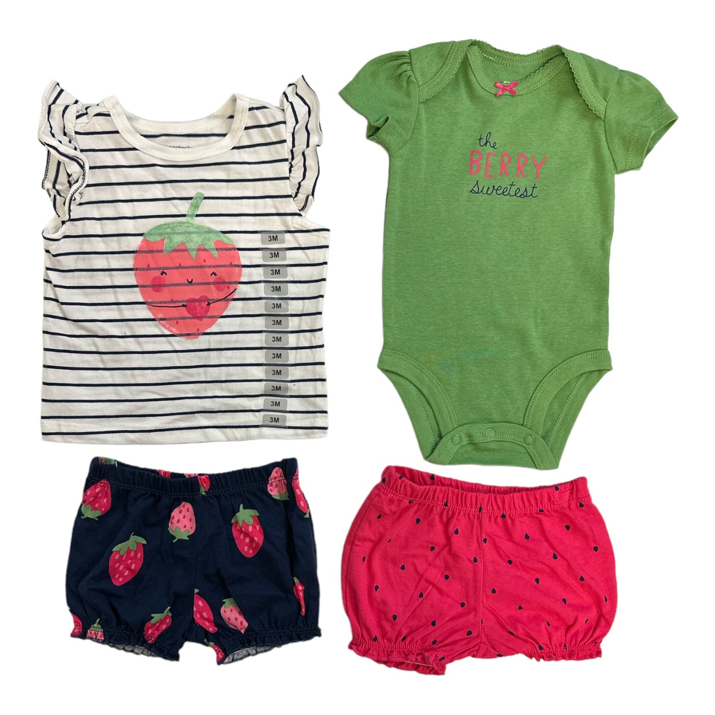 Carter's Baby & Toddler Girl's 4-Piece Short Sleeve & Short Playwear Set