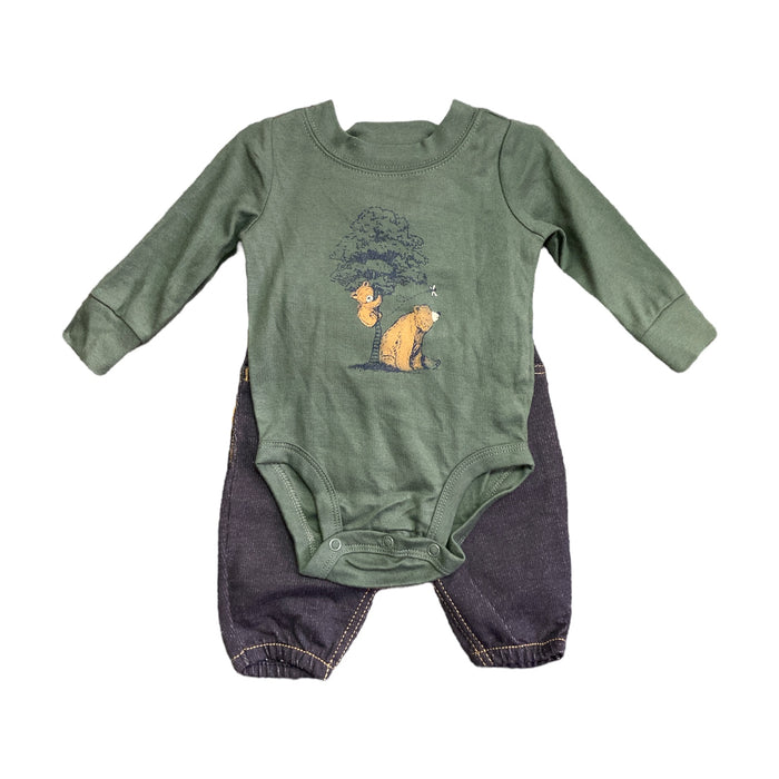 Carter's Baby Boy's 4-Piece Long Sleeve Bodysuits & Jogger Pants Set