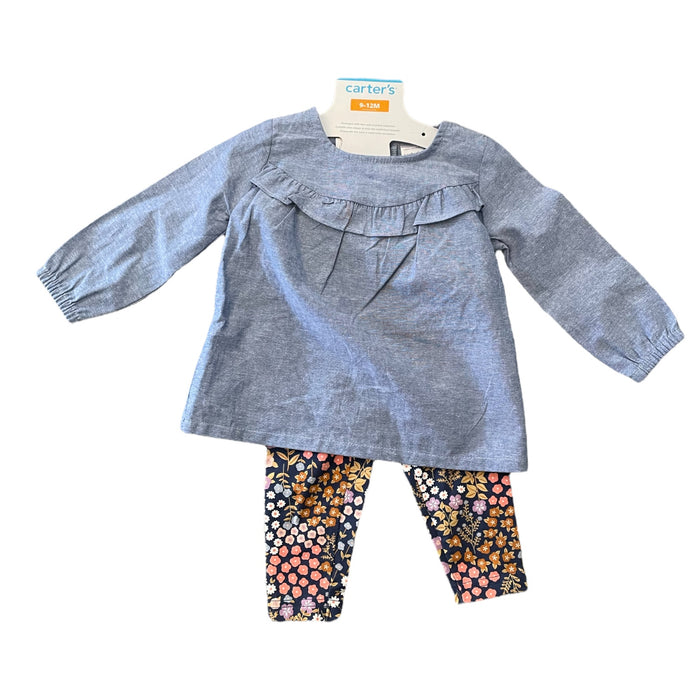 Carter's Girls Baby & Toddler 2-Piece Long Sleeve Top & Legging Outfit Set