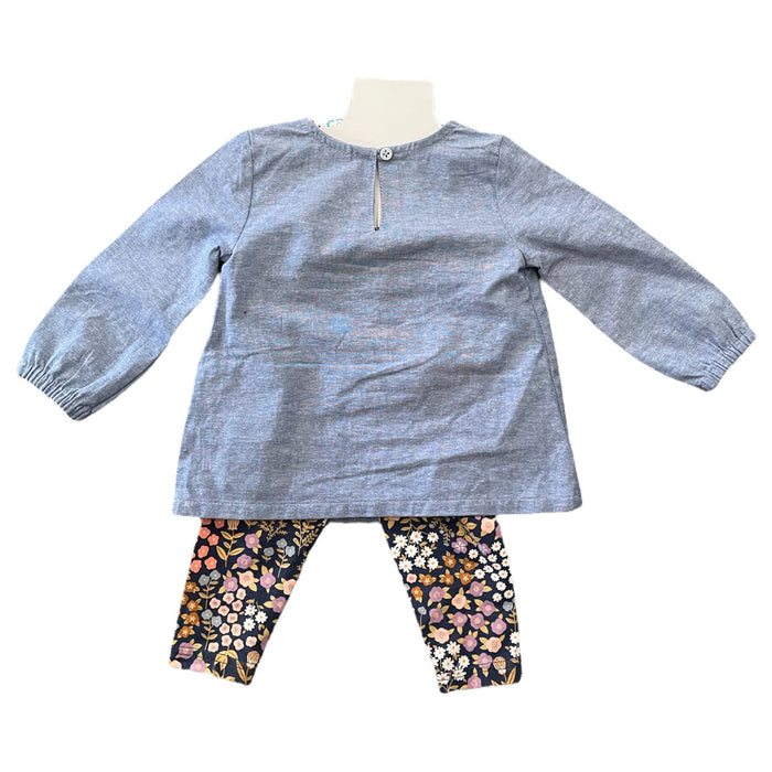 Carter's Girls Baby & Toddler 2-Piece Long Sleeve Top & Legging Outfit Set