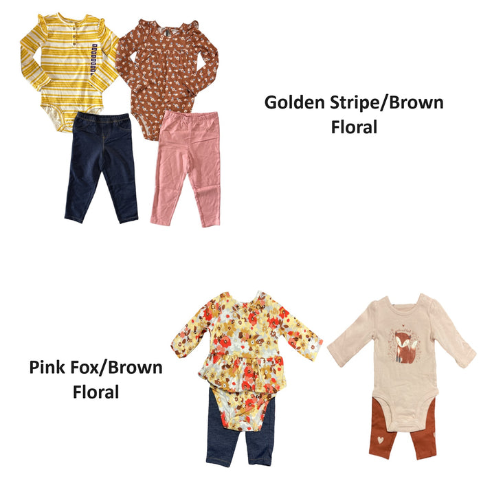 Carter's Baby Girl's 4-Piece Long Sleeve Tops & Pants Playwear Set