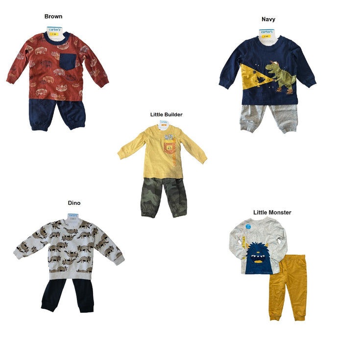 Carter's Boy's Baby & Toddler 2 Piece Long Sleeve & Jogger Pant Outfit Set