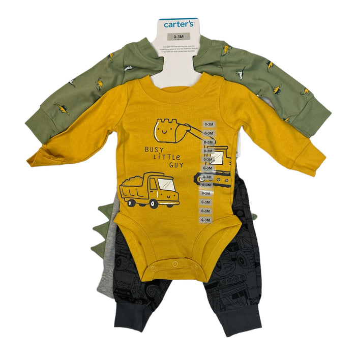 Carter's Baby Boy's 4-Piece Long Sleeve Bodysuits & Jogger Pants Set