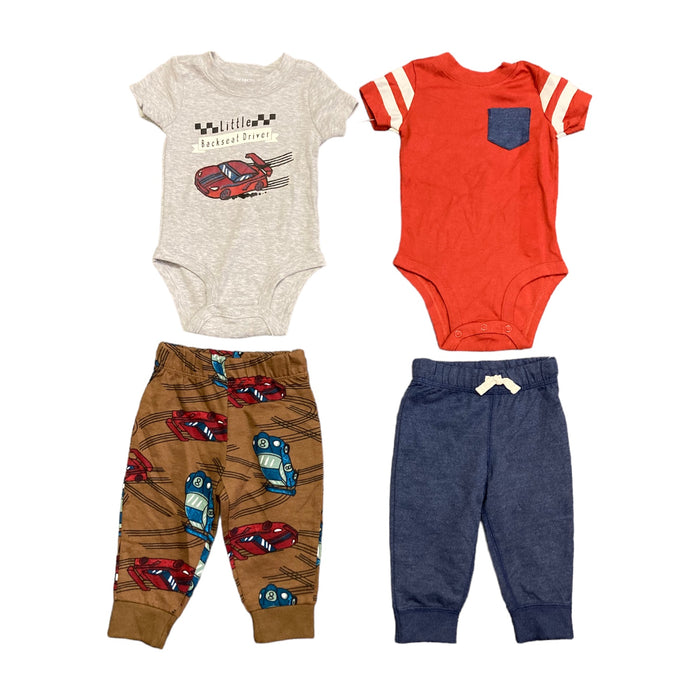 Carter's Baby & Toddler Boy's 4 Piece Short Sleeve Bodysuit & Jogger Pant Sets