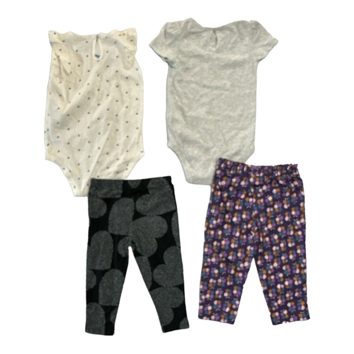 Carter's Baby & Toddler Girl's 4-Piece Short Sleeve Bodysuit & Pants Set