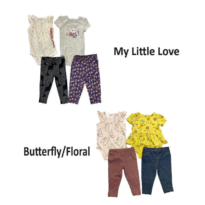 Carter's Baby & Toddler Girl's 4-Piece Short Sleeve Bodysuit & Pants Set